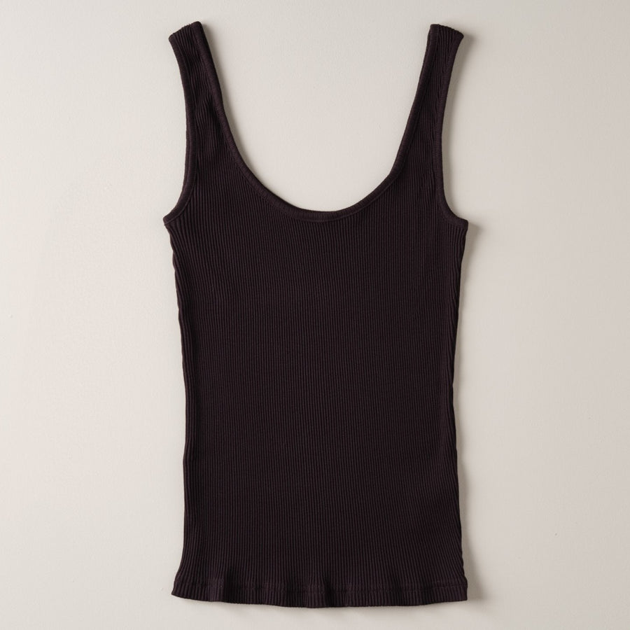 Pico Ribbed Vest - Charcoal